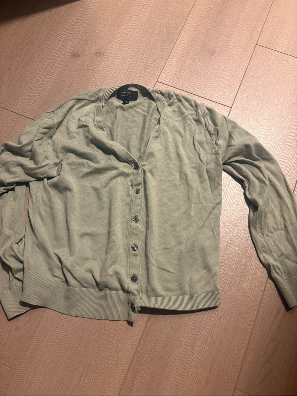 Banana Republic Olive Green Button-Front Women's Cardigan
